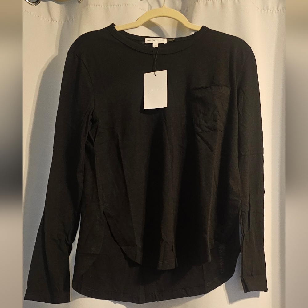 GREY LAB Classic Black Long Sleeve Shirt